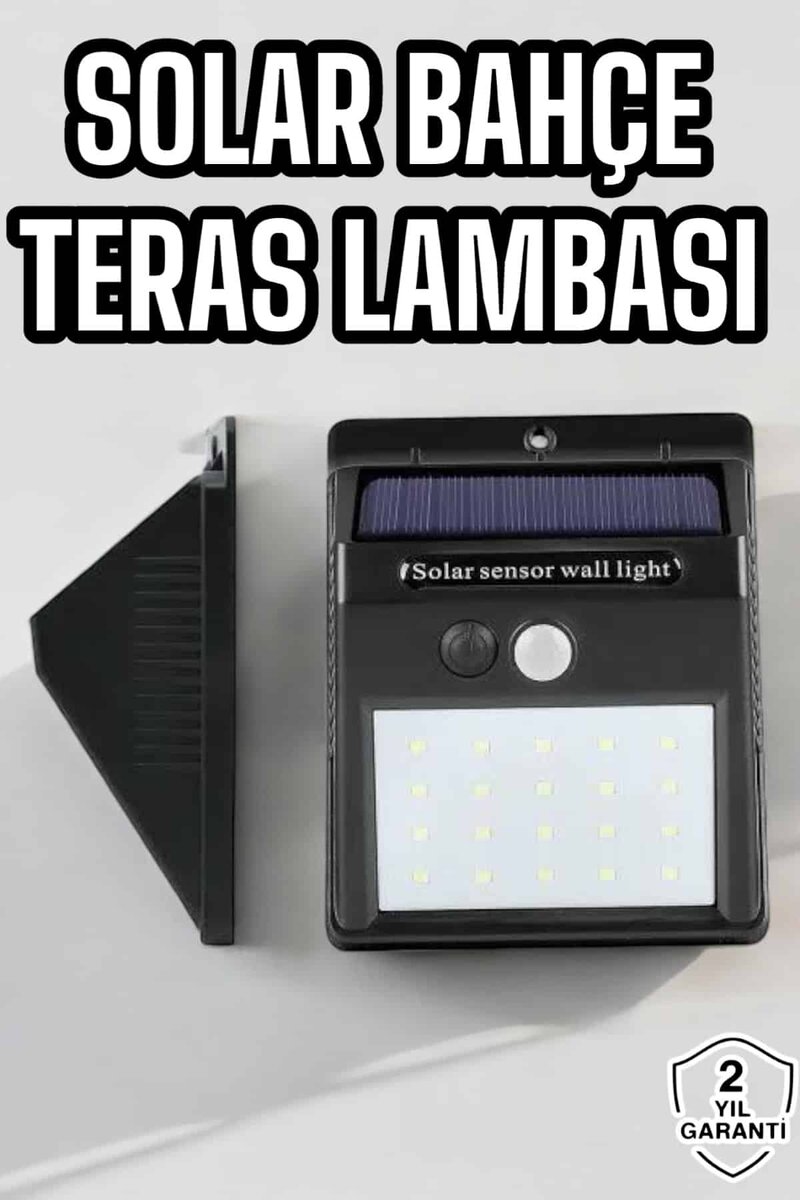 Güneş Enerjili Bahçe Lambası Solar Gece Aydınlatma Sensörlü Lamba Güneş Enerjili Bahçe Lambası Solar Gece Aydınlatma Sensörlü Lamba