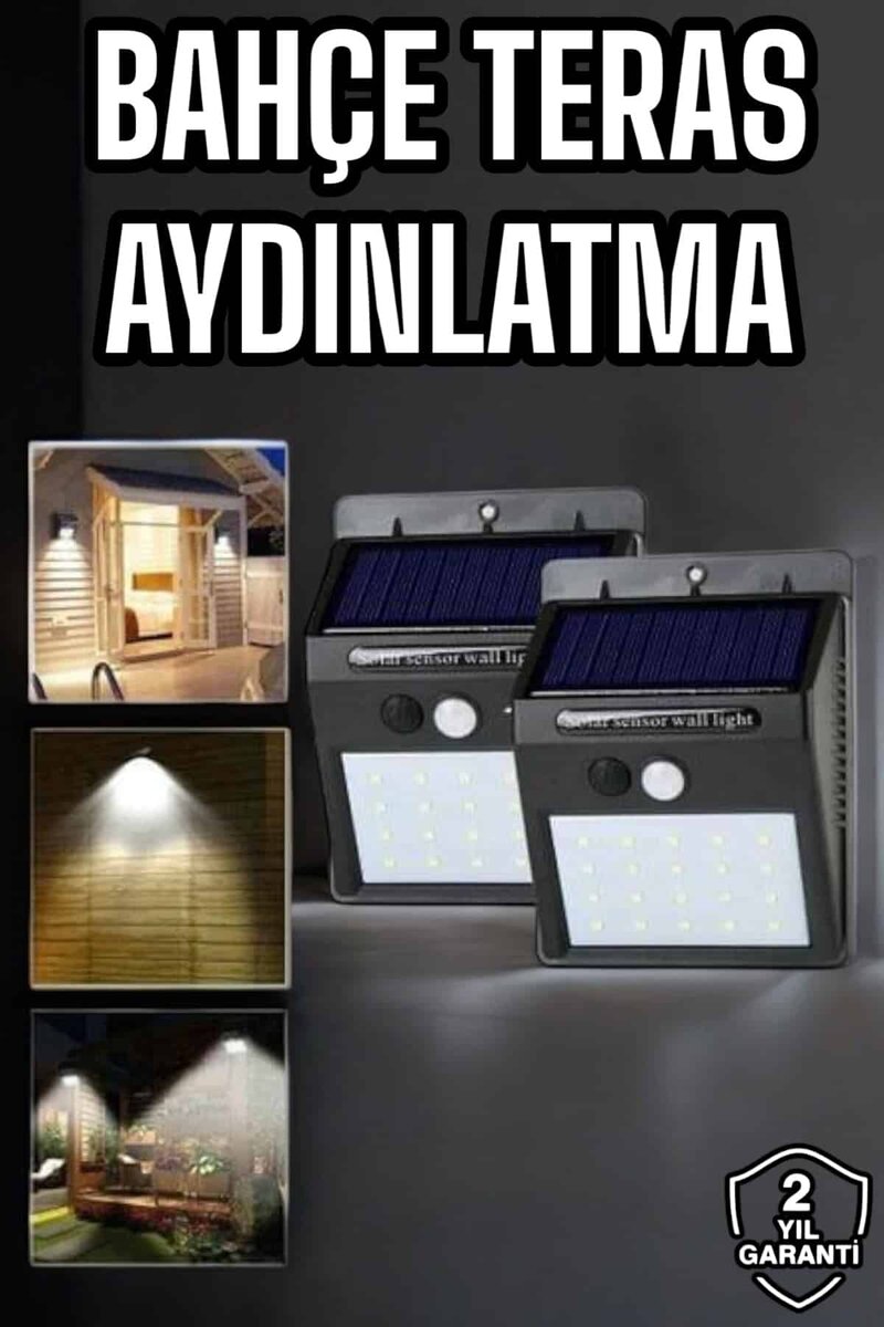 Solar Lamba Giriş, Bahçe Yol Avlu Hareket Sensörlü Led Parlak Gece Su Geçirmez Solar Lamba Giriş, Bahçe Yol Avlu Hareket Sensörlü Led Parlak Gece Su Geçirmez