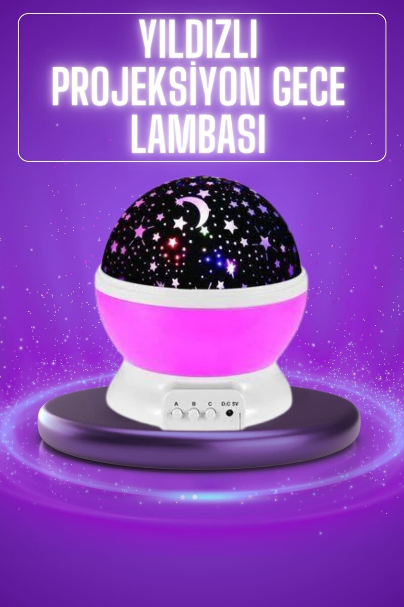 Yıldız Görünümlü Gece Lambası Renkli Masa Lambası Gökyüzü Projeksiyon Yıldız Görünümlü Gece Lambası Renkli Masa Lambası Gökyüzü Projeksiyon