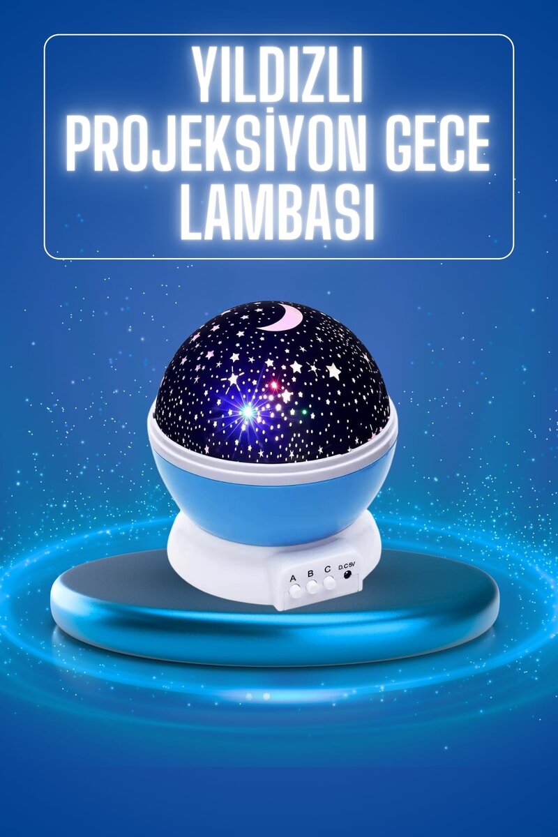Yıldızlı Gece Lambası Mor Projeksiyon Görünümlü Masa Lambası Renk Değiştirebilen Yıldızlı Gece Lambası Mor Projeksiyon Görünümlü Masa Lambası Renk Değiştirebilen