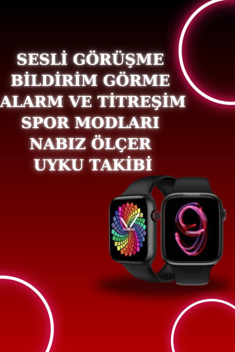 Akıllı Saat Arama Görüşme Bildirim Görme Uyku ve Sağlık Takibi Nabız Ölçer 3 Kordon Hediyeli Akıllı Saat Arama Görüşme Bildirim Görme Uyku ve Sağlık Takibi Nabız Ölçer 3 Kordon Hediyeli