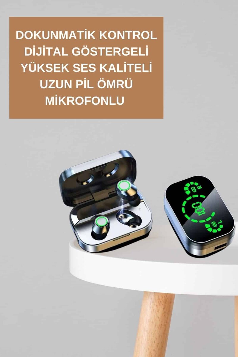 Dokunmatik Akıllı Saat Yeni Nesil Kulaklık Kampanyası ANC Özelliği Yüksek Ses Kaliteli