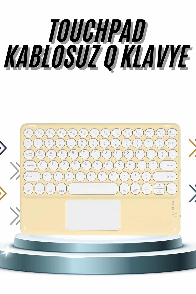 Android ve İOS Uyumlu Bluetooth Klavye Touchpad Slim Kablosuz Wifi Q Klavye Android ve İOS Uyumlu Bluetooth Klavye Touchpad Slim Kablosuz Wifi Q Klavye