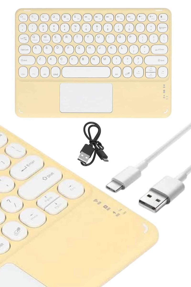 Android ve İOS Uyumlu Bluetooth Klavye Touchpad Slim Kablosuz Wifi Q Klavye Android ve İOS Uyumlu Bluetooth Klavye Touchpad Slim Kablosuz Wifi Q Klavye