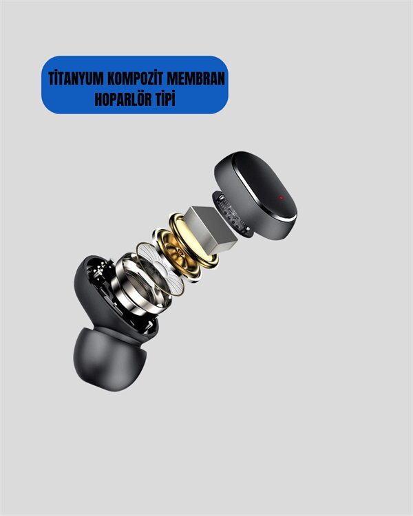 TWS Bluetooth Kulaklık Kulak İçi Kablosuz Dijital Göstergeli Çağrı Cevaplayabilen TWS Bluetooth Kulaklık Kulak İçi Kablosuz Dijital Göstergeli Çağrı Cevaplayabilen