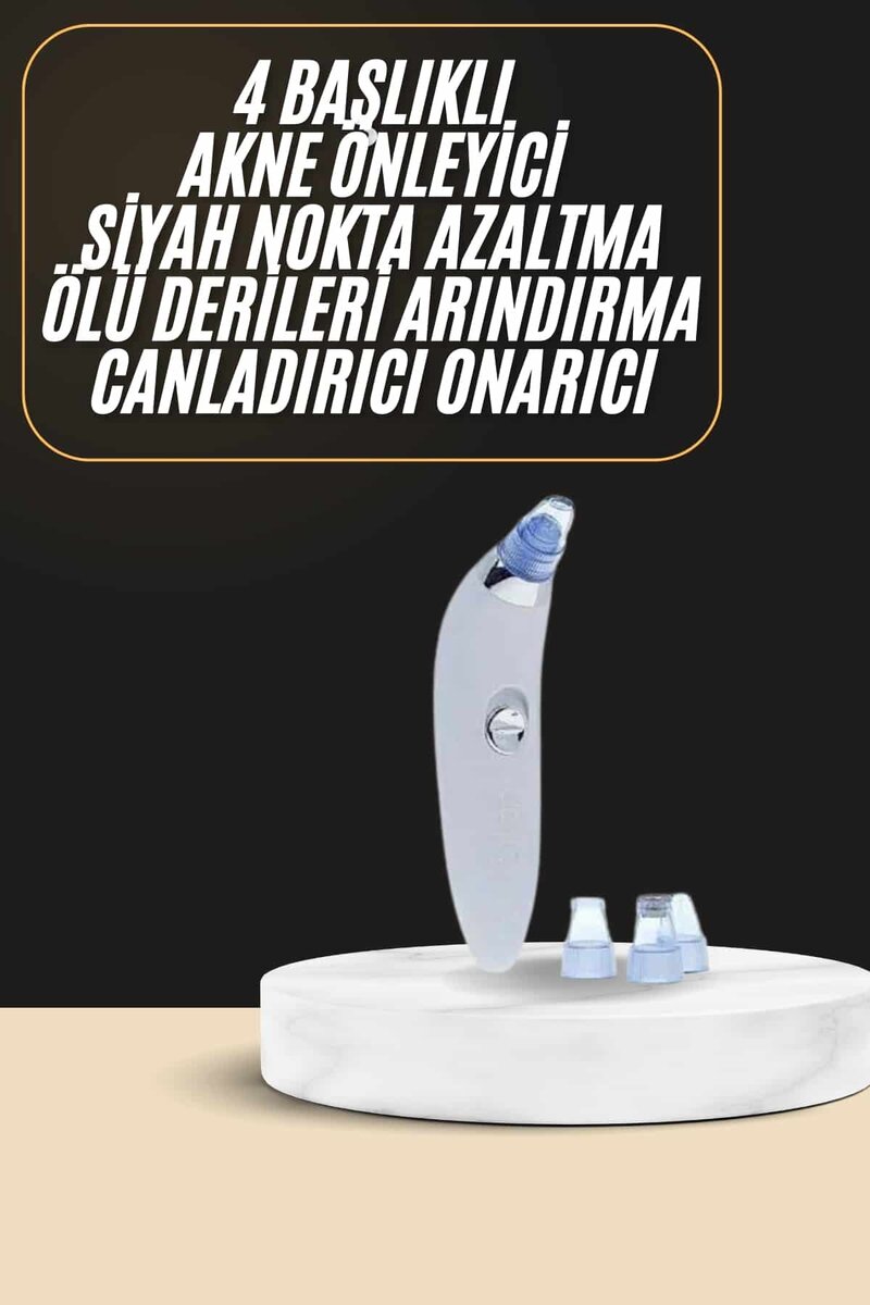 Siyah Nokta Temizleme Cihazı 4 Başlıklı Vakumlu Pilli Ölü Deri Arındırma Siyah Nokta Temizleme Cihazı 4 Başlıklı Vakumlu Pilli Ölü Deri Arındırma