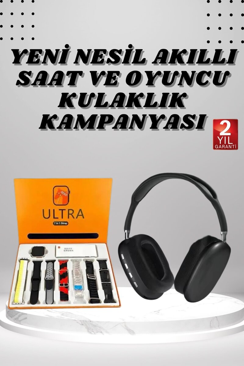 Kulak Üstü Kulaklık Pro9 ve Yeni Nesil Akıllı Saat Android ve İOS Uyumlu ANC Özelliği Kulak Üstü Kulaklık Pro9 ve Yeni Nesil Akıllı Saat Android ve İOS Uyumlu ANC Özelliği
