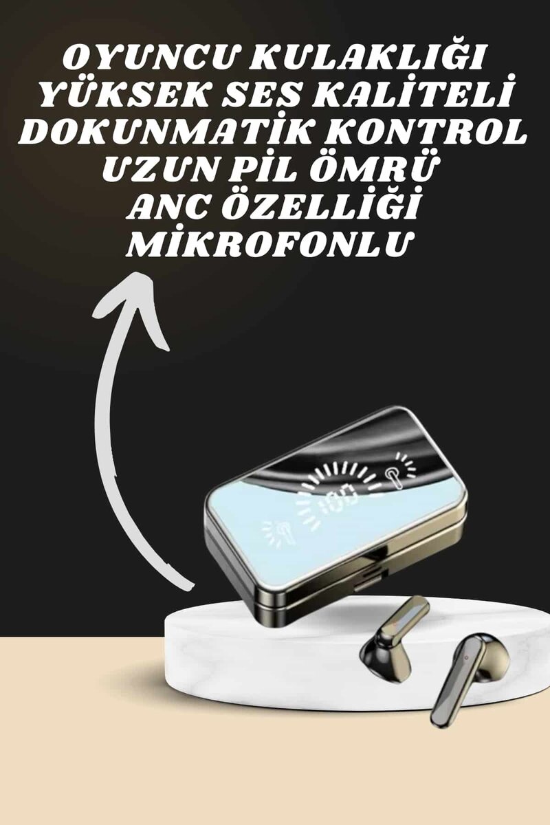 Aynalı Bluetooth Kulaklık ve 7 Kordonlu Akıllı Saat Dijital Göstergeli Uzun Pil Ömrü Aynalı Bluetooth Kulaklık ve 7 Kordonlu Akıllı Saat Dijital Göstergeli Uzun Pil Ömrü