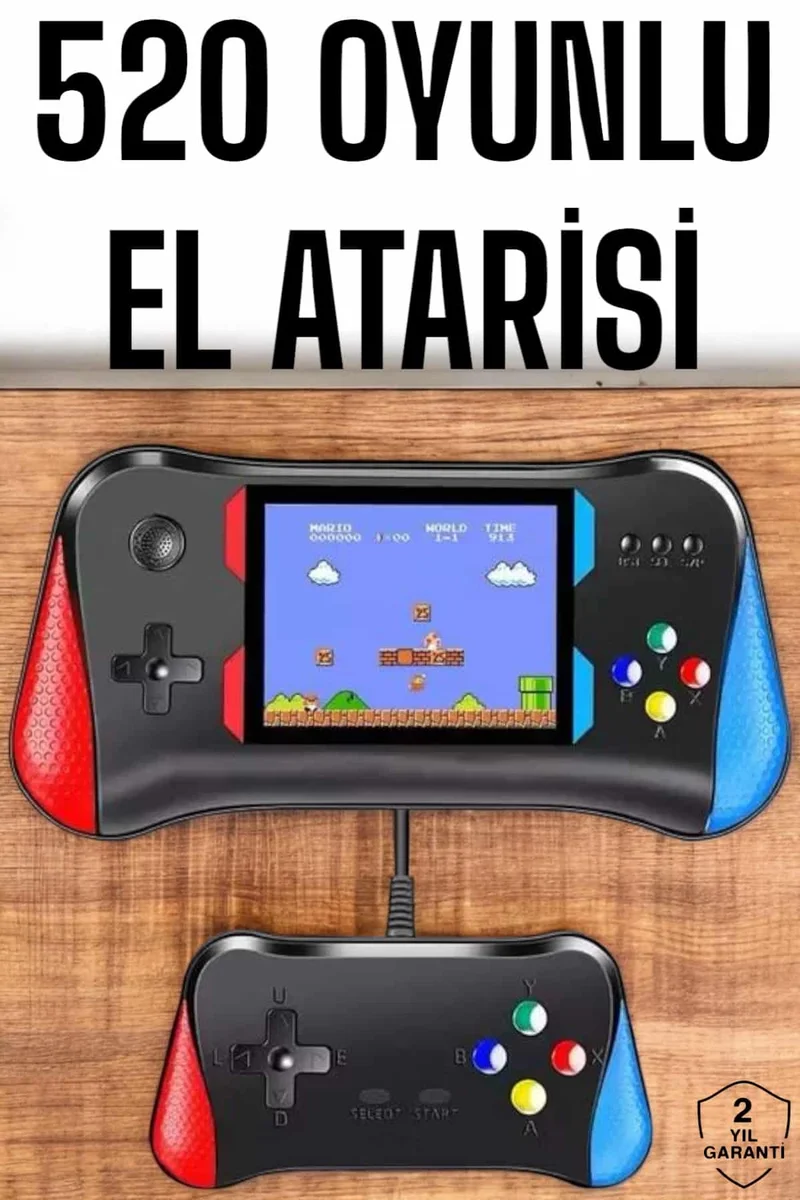Gamepad Joystick 500 Oyunlu Retro Oyun Konsolu Tv Bağlantı Özellikli 2 Kişilik Destekli Gamepad Joystick 500 Oyunlu Retro Oyun Konsolu Tv Bağlantı Özellikli 2 Kişilik Destekli
