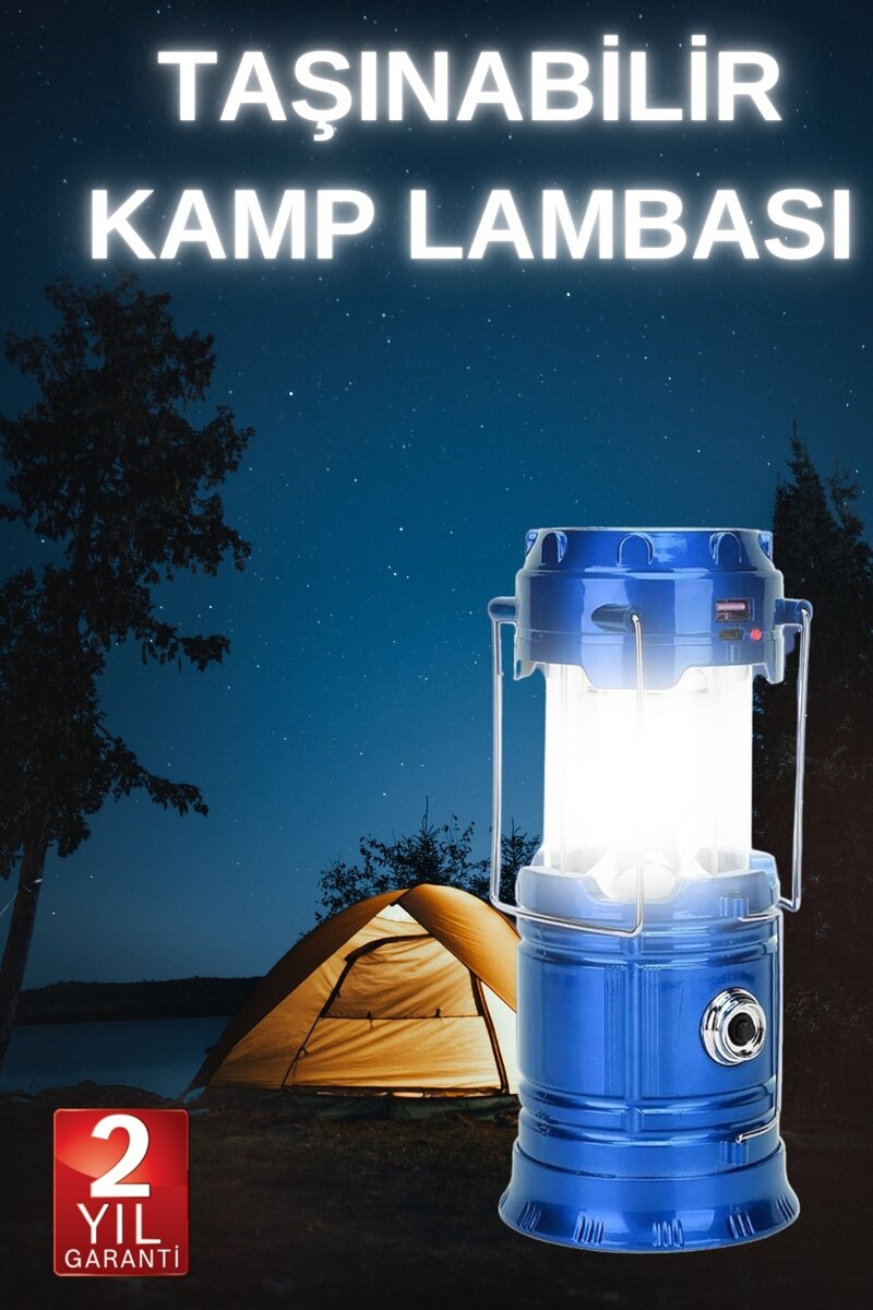 Büyük Boy Güneş Enerjili Kamp Feneri Işıldak Lamba USB Şarjlı Büyük Boy Güneş Enerjili Kamp Feneri Işıldak Lamba USB Şarjlı