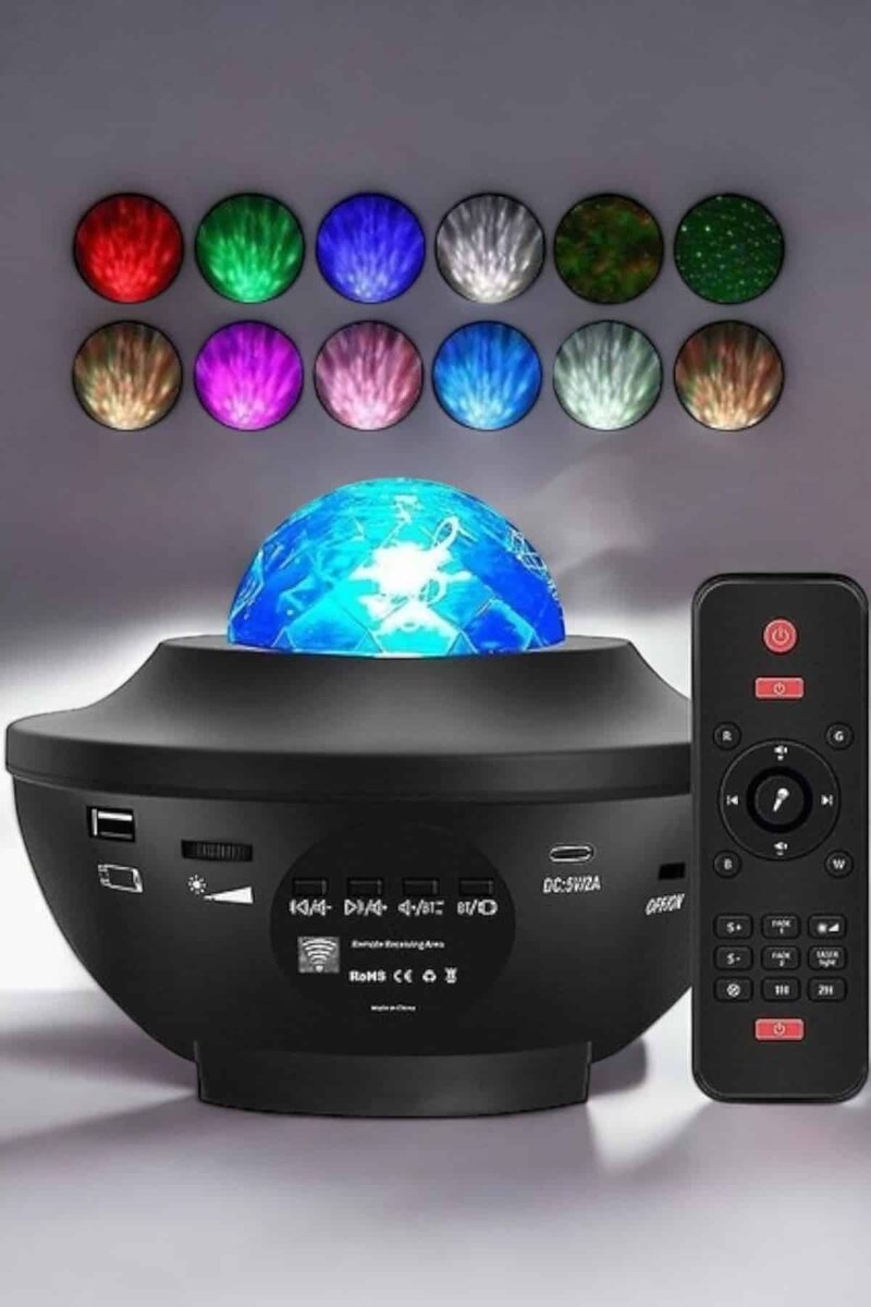 Çocuklara Özel Şarjlı Bluetooth Hoparlör Parti Led Lambası Yıldızlı Projeksiyon Çocuklara Özel Şarjlı Bluetooth Hoparlör Parti Led Lambası Yıldızlı Projeksiyon