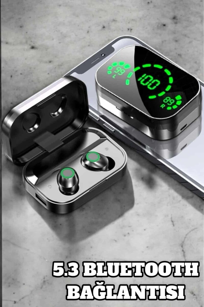 Bluetooth Kulaklık Çift Telefon Desteği ve Suya Dayanıklı Powerbankli Bluetooth Kulaklık Çift Telefon Desteği ve Suya Dayanıklı Powerbankli