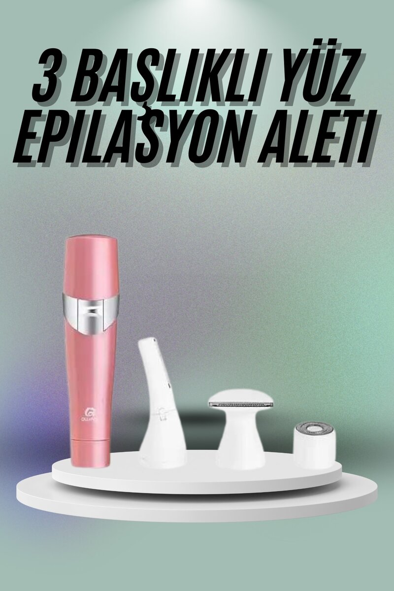 Yüz, Kaş ve Tüm Vücut Epilasyon Aleti3 Başlıklı Epilatör Tüm Cilt Tiplerine Uygun Yüz, Kaş ve Tüm Vücut Epilasyon Aleti3 Başlıklı Epilatör Tüm Cilt Tiplerine Uygun