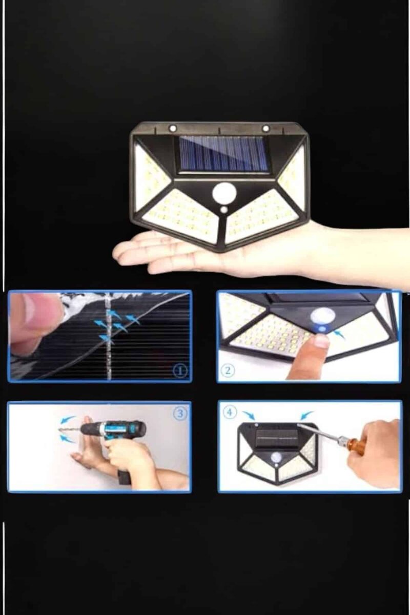 Güneş Enerjili Bahçe Aydınlatma Lambası Solar 100 Led Lamba Güneş Enerjili Bahçe Aydınlatma Lambası Solar 100 Led Lamba