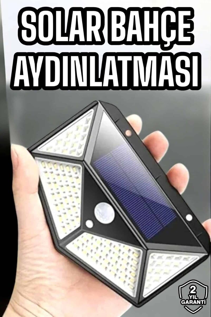 Güneş Enerjili Bahçe Aydınlatma Lambası Solar 100 Led Lamba Güneş Enerjili Bahçe Aydınlatma Lambası Solar 100 Led Lamba