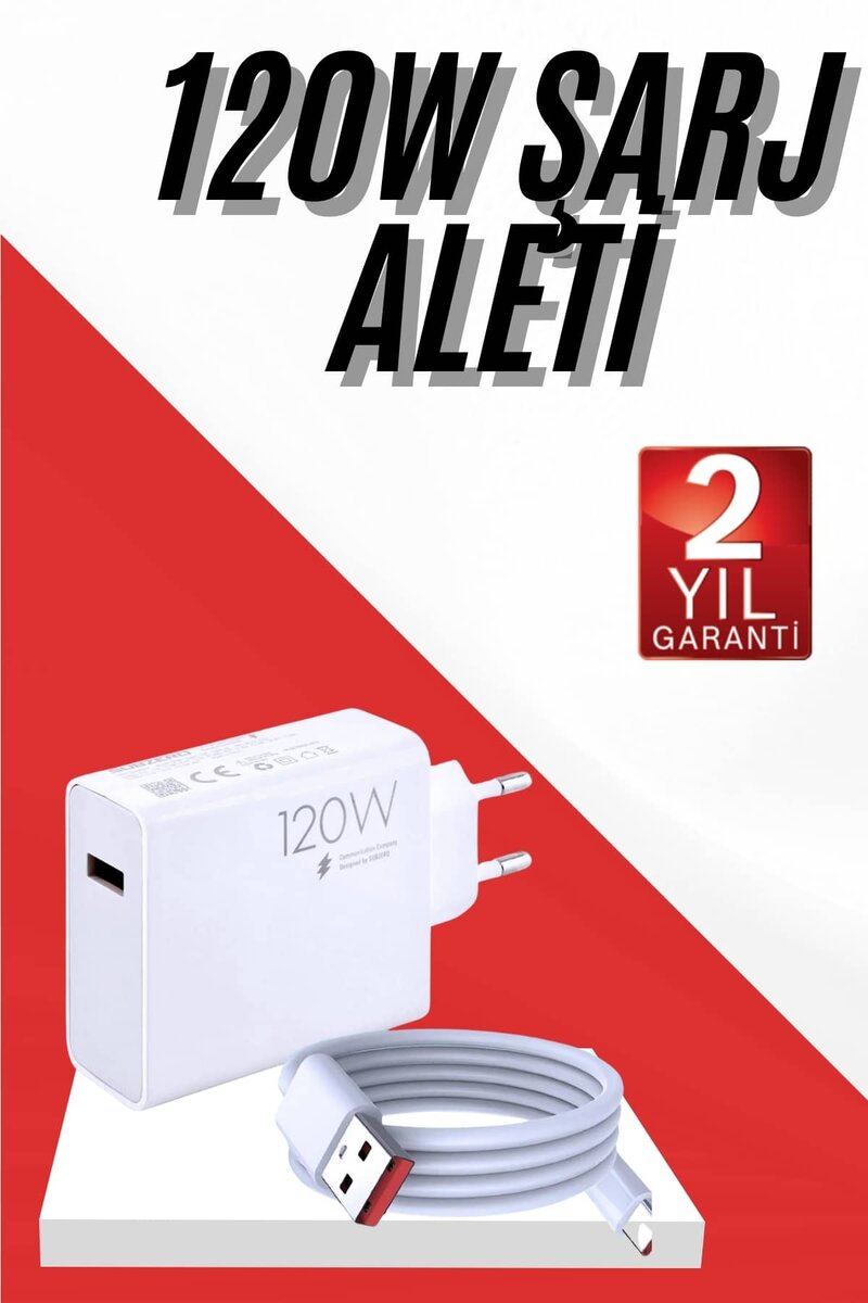 120W Şarj Aleti Hızlı Çift Turbo Şarj Aleti Seti Beyaz 120W Şarj Aleti Hızlı Çift Turbo Şarj Aleti Seti Beyaz