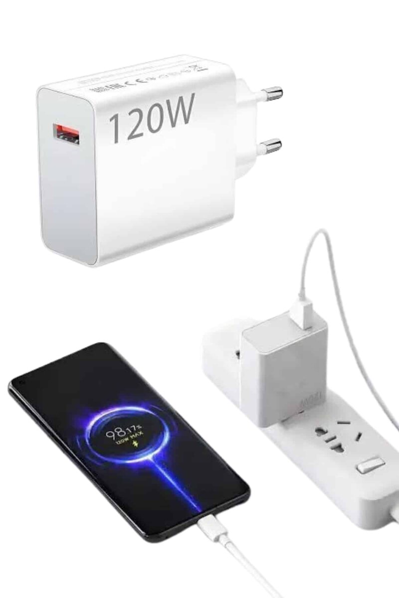 Type C Yüksek Hızlı Şarj Aleti Beyaz 120W Ultra Uzun Ömürlü Type C Yüksek Hızlı Şarj Aleti Beyaz 120W Ultra Uzun Ömürlü