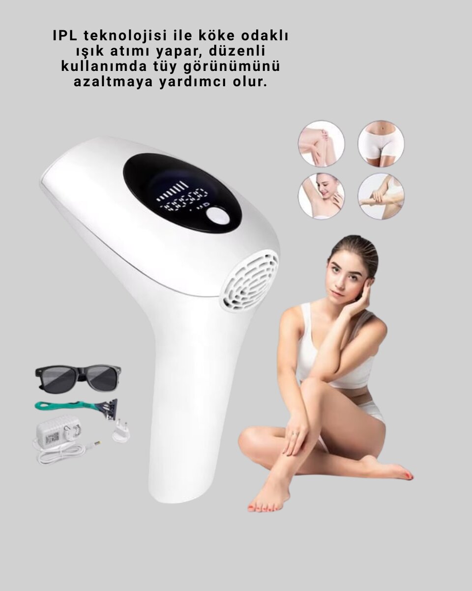 Hasuba IPL Lazer Epilasyon Cihazı HS-262 5 Enerji Kademeli