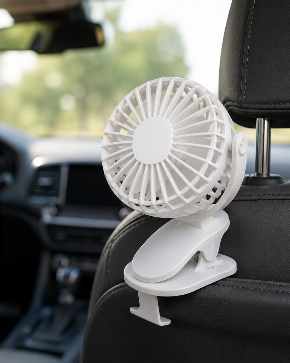 360 Derece Dönebilen Mandallı Şarjlı Mini Masa Fanı (Kopya)