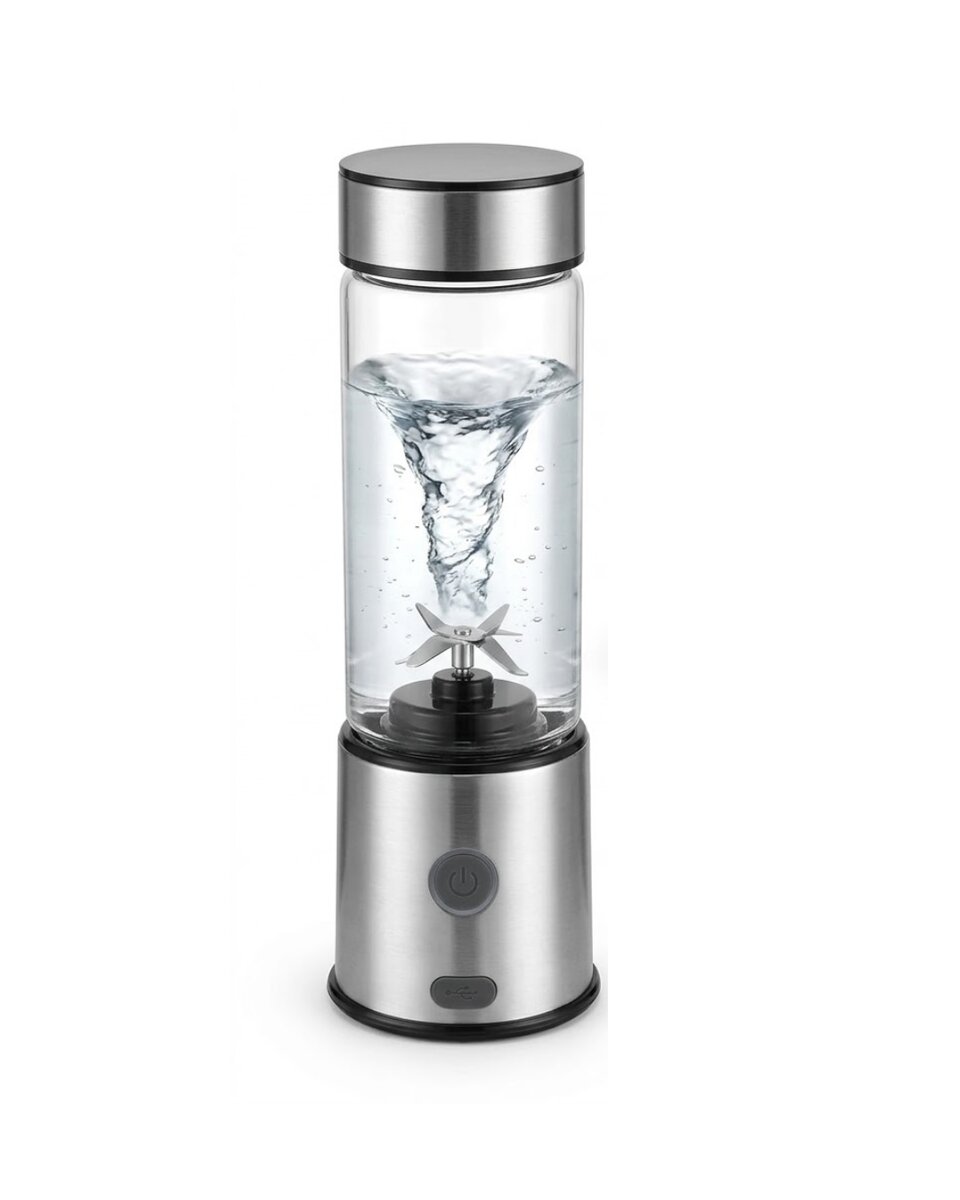 Çift Hazneli Cam Blender USB Şarjlı Smoothie ve Buz Kırıcı Blender