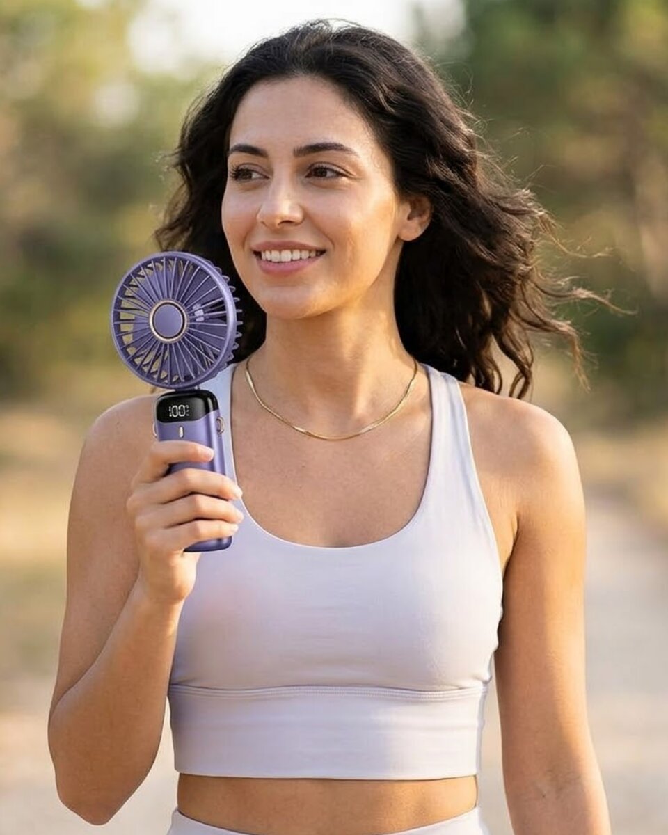 5 Kademeli Güçlü Üfleme Kapasiteli Taşınabilir Mini Fan 5 Kademeli Güçlü Üfleme Kapasiteli Taşınabilir Mini Fan