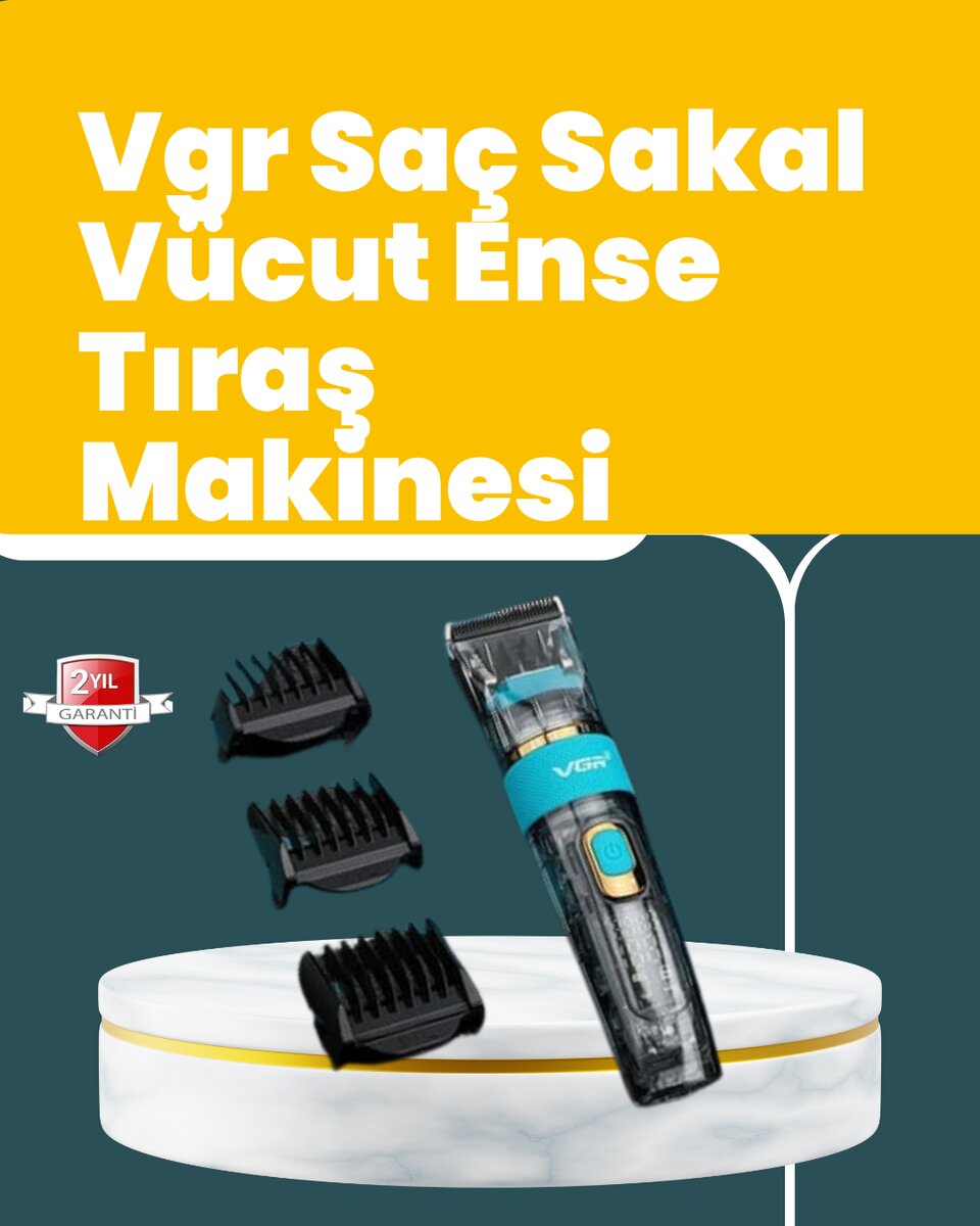 VGR V-695 Saç ve Sakal Kesme Makinesi LED Ekranlı 5 Uzunluk Ayarı VGR V-695 Saç ve Sakal Kesme Makinesi LED Ekranlı 5 Uzunluk Ayarı