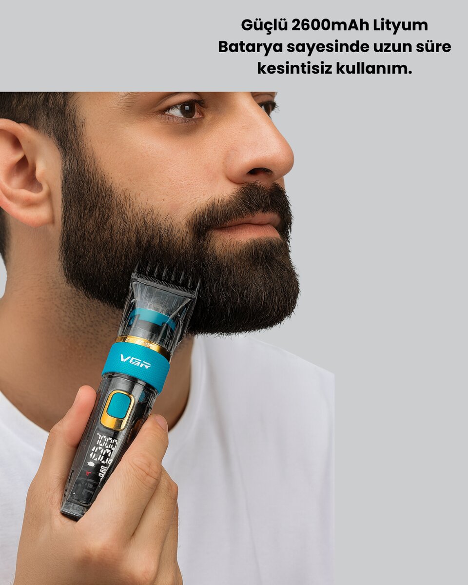 VGR V-695 Saç ve Sakal Kesme Makinesi LED Ekranlı 5 Uzunluk Ayarı VGR V-695 Saç ve Sakal Kesme Makinesi LED Ekranlı 5 Uzunluk Ayarı