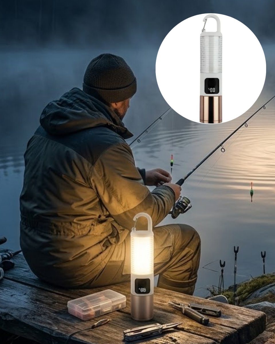 Çok Amaçlı Kamp Feneri USB Şarjlı Çift Işık Kaynaklı Güç Ekranlı LED Aydınlatma Çok Amaçlı Kamp Feneri USB Şarjlı Çift Işık Kaynaklı Güç Ekranlı LED Aydınlatma