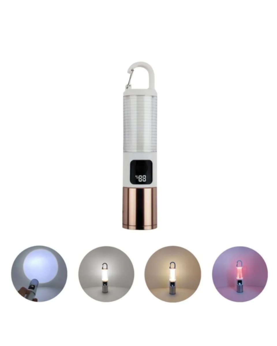 Çok Amaçlı Kamp Feneri USB Şarjlı Çift Işık Kaynaklı Güç Ekranlı LED Aydınlatma Çok Amaçlı Kamp Feneri USB Şarjlı Çift Işık Kaynaklı Güç Ekranlı LED Aydınlatma