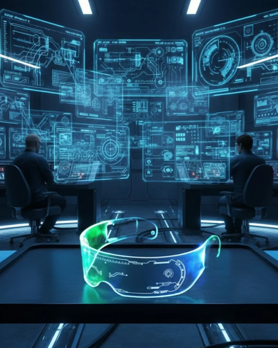 LED Işıklı Rave Gözlüğü 7 Renk 5 Işık Modu Futuristik Tasarım