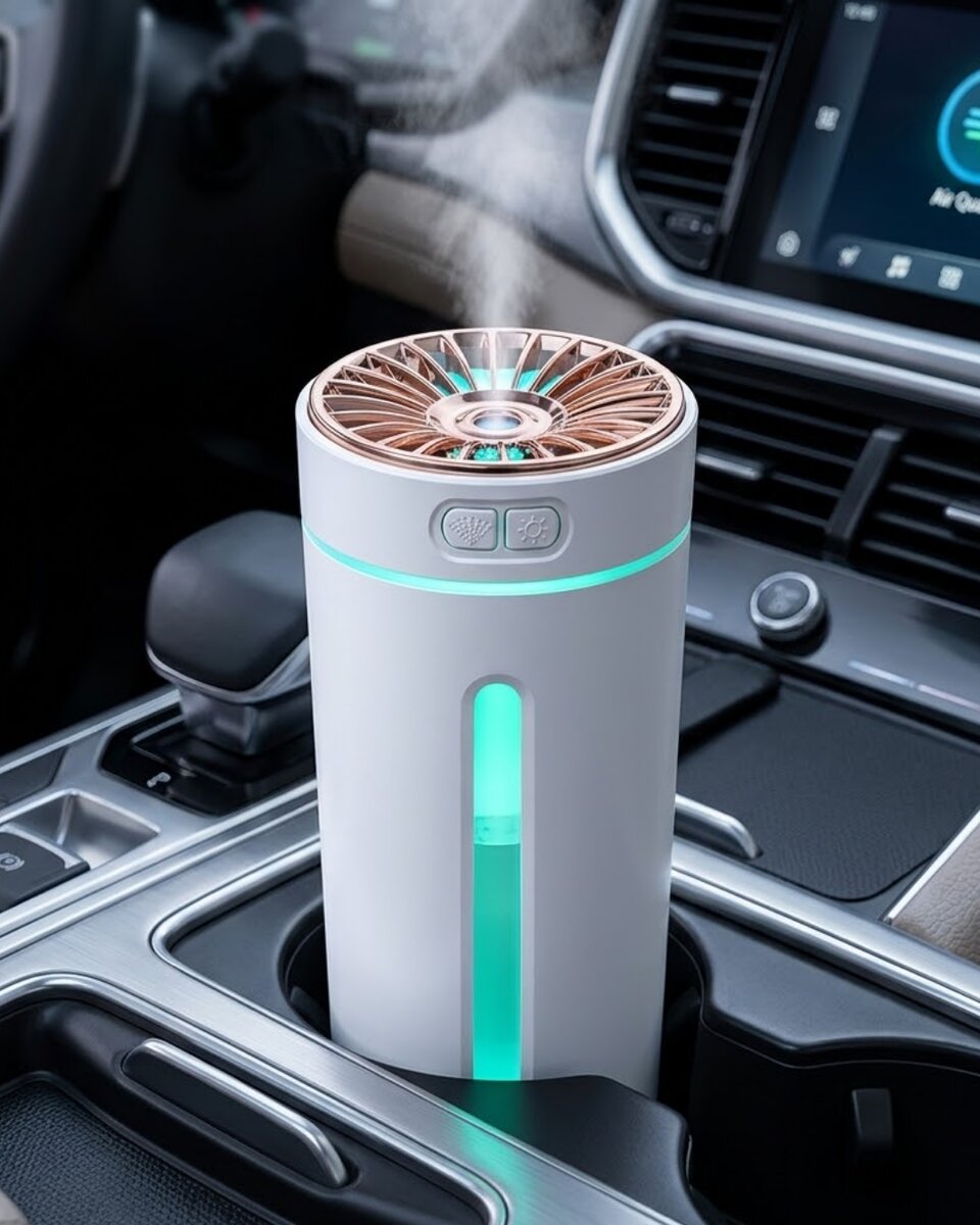 Araç İçi Hava Nemlendirici 5 Esans Hediyeli LED Işıklı USB Buhar Makinesi Araç İçi Hava Nemlendirici 5 Esans Hediyeli LED Işıklı USB Buhar Makinesi