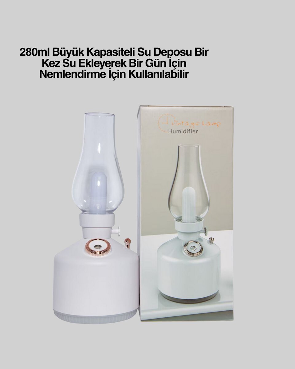 Kablosuz Retro Buhar Makinesi Gaz Lambası Tasarım Ledli Difüzör Kablosuz Retro Buhar Makinesi Gaz Lambası Tasarım Ledli Difüzör