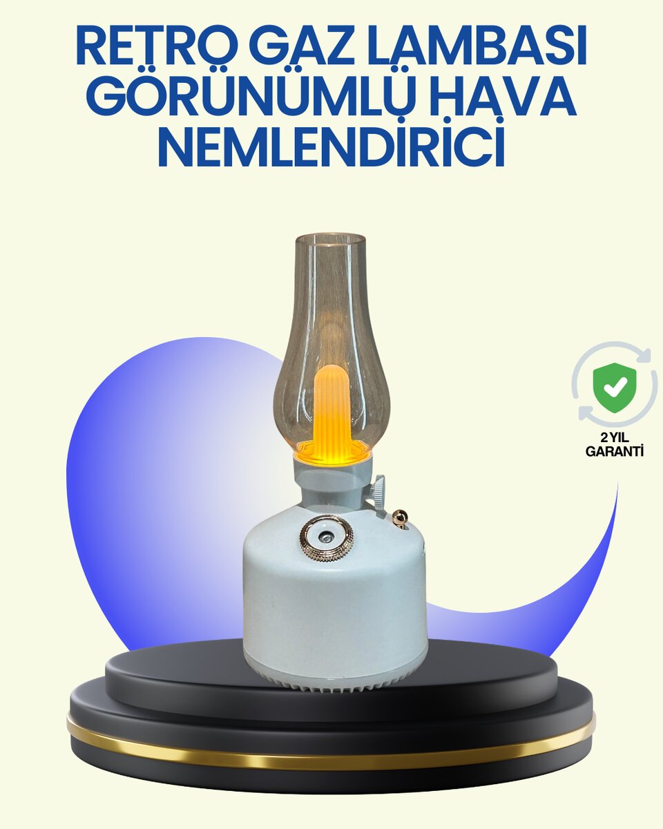 280 ml Tanklı Retro Gaz Lambası Difüzör USB Şarjlı Hava Nemlendirici 280 ml Tanklı Retro Gaz Lambası Difüzör USB Şarjlı Hava Nemlendirici