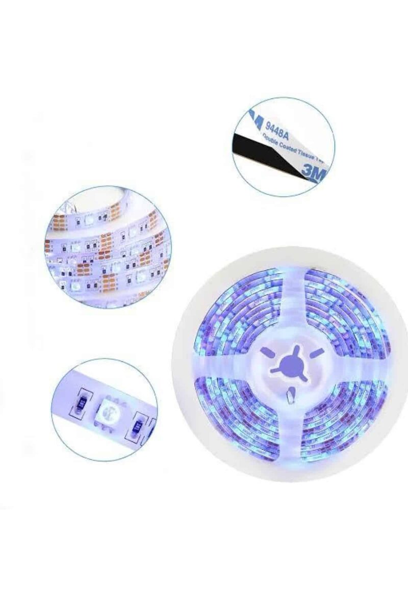 RGB Şerit Led 10 Metre Led Işık Kumanda ile Kontrol RGB RGB Şerit Led 10 Metre Led Işık Kumanda ile Kontrol RGB