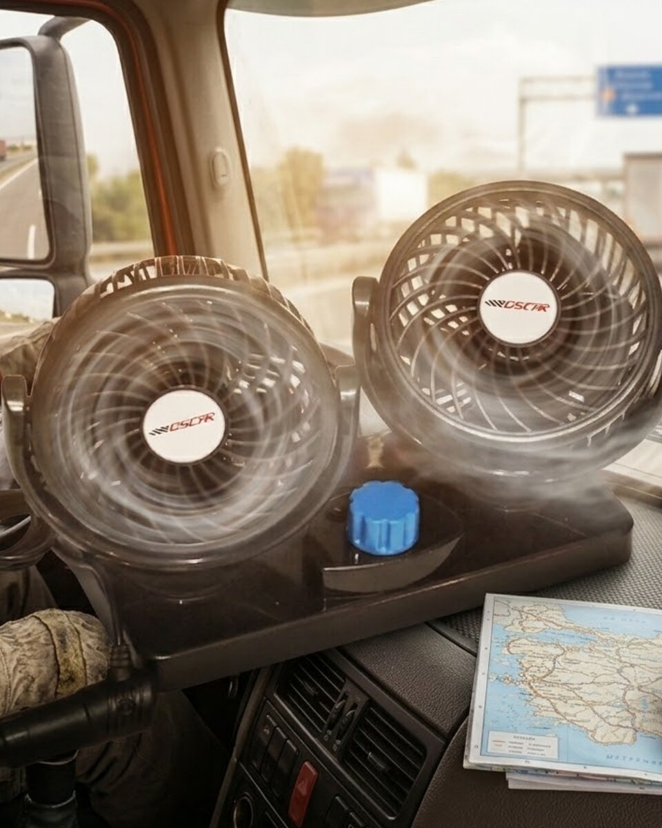 12V Oto Fan Çakmaklık Girişli Ayarlanabilir Başlıklı Araç Vantilatörü 12V Oto Fan Çakmaklık Girişli Ayarlanabilir Başlıklı Araç Vantilatörü