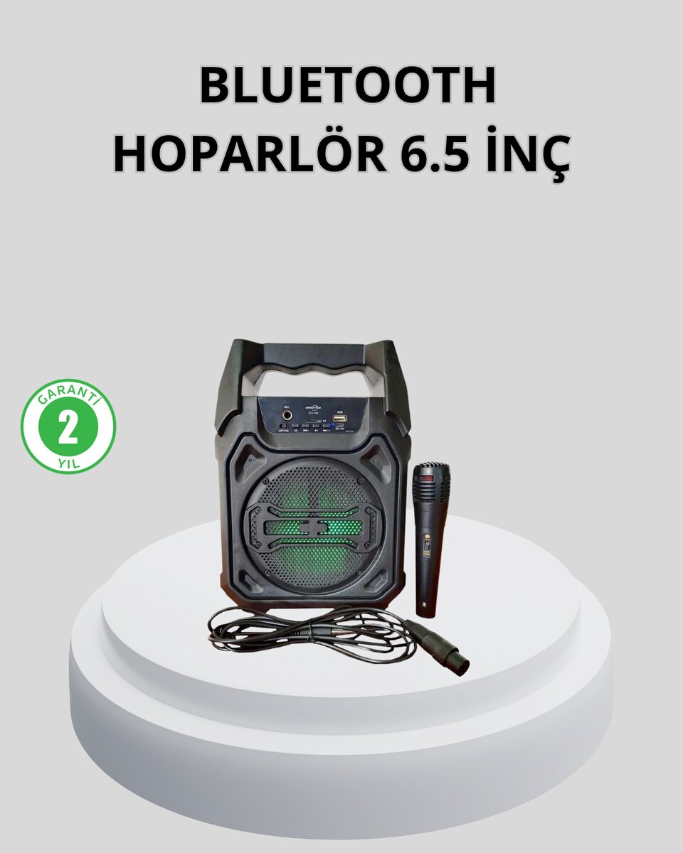 Taşınabilir Bluetooth Hoparlör – FM Radyo, USB, SD Kart ve TWS Özellikli Taşınabilir Bluetooth Hoparlör – FM Radyo, USB, SD Kart ve TWS Özellikli
