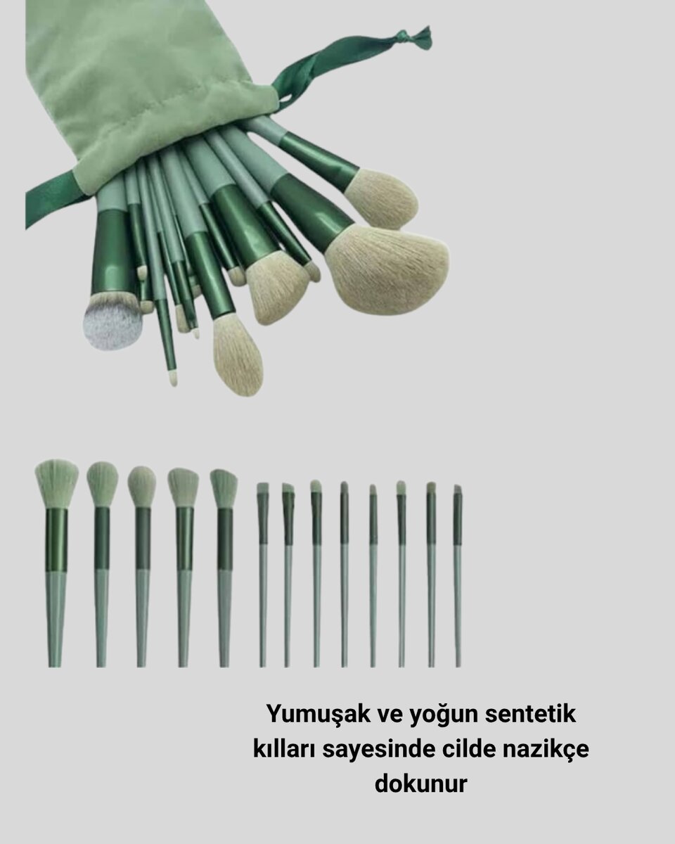 13’lü Yumuşak Kıllı Makyaj Fırça Seti – Profesyonel Kalite, Hassas Ciltlere Uygun 13’lü Yumuşak Kıllı Makyaj Fırça Seti – Profesyonel Kalite, Hassas Ciltlere Uygun