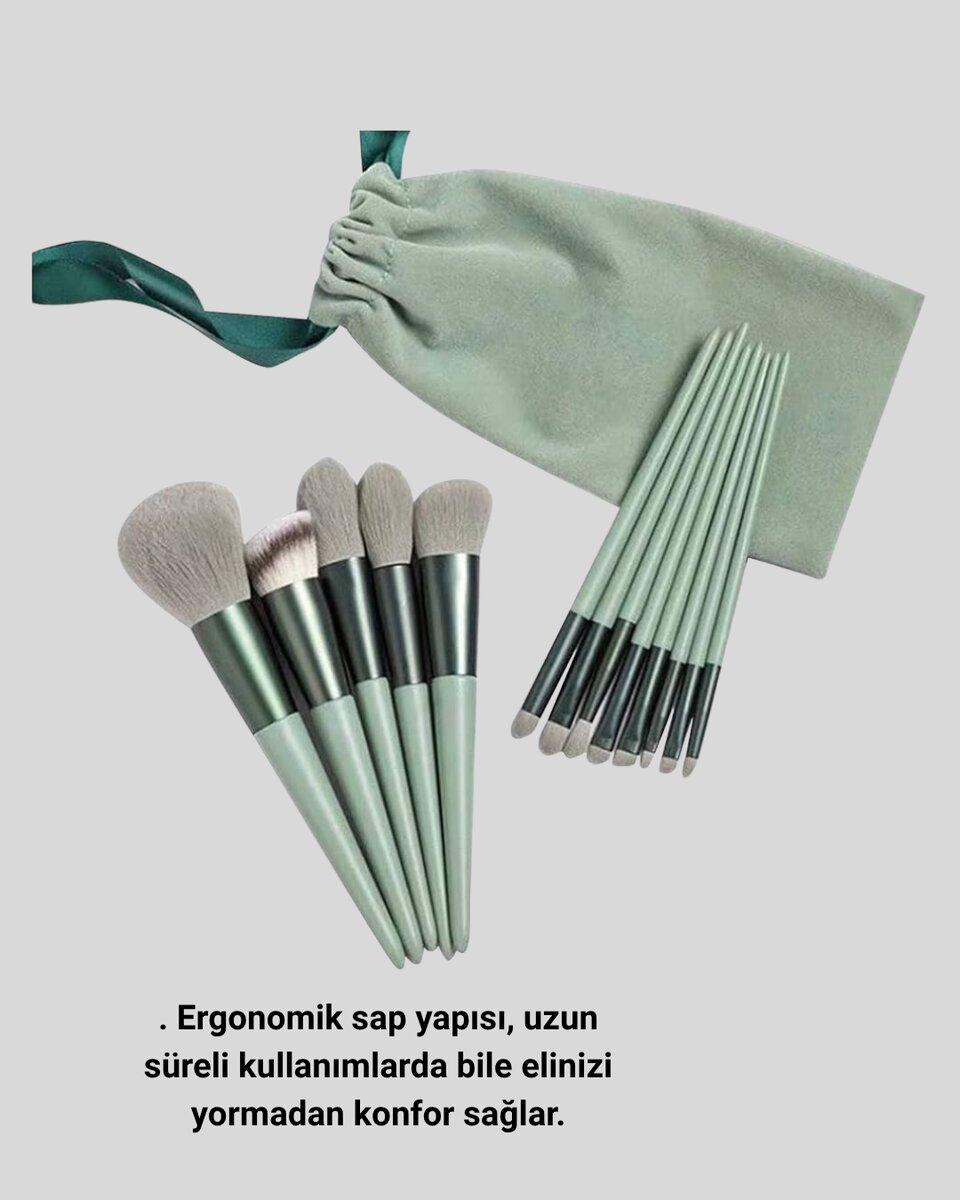 13’lü Yumuşak Kıllı Makyaj Fırça Seti – Profesyonel Kalite, Hassas Ciltlere Uygun 13’lü Yumuşak Kıllı Makyaj Fırça Seti – Profesyonel Kalite, Hassas Ciltlere Uygun