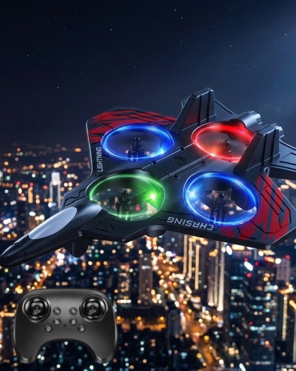 LED Işıklı Uzaktan Kumandalı Drone Fighter Jet Tasarımlı 360 Derece Dönebilen Oyuncak Uçak LED Işıklı Uzaktan Kumandalı Drone Fighter Jet Tasarımlı 360 Derece Dönebilen Oyuncak Uçak