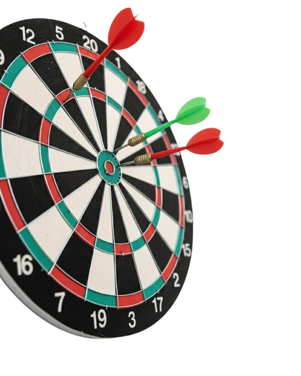 Kaliteli Ahşap 15 İnç Dart Tahtası Kolay Montajlı 4 Ok