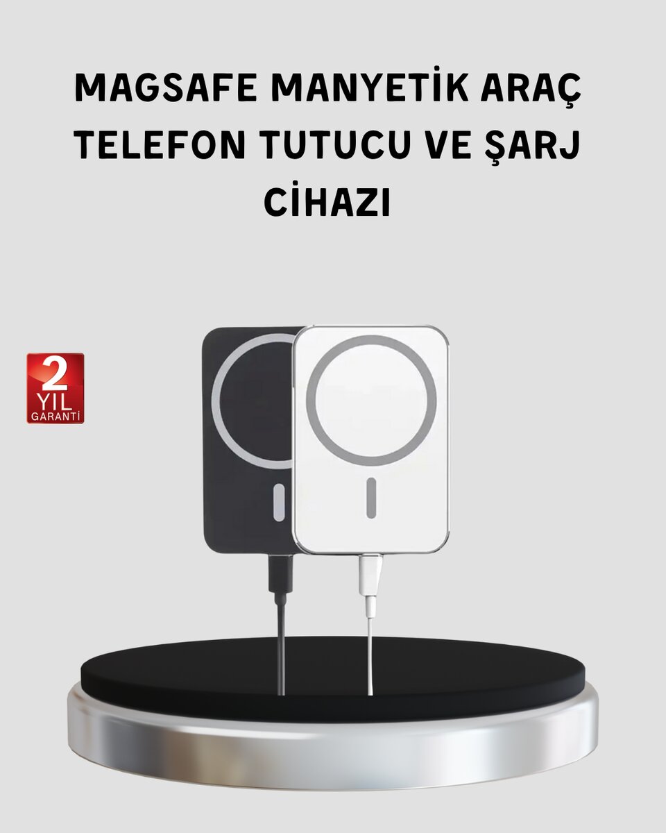 MagSafe Uyumlu Kablosuz Powerbank – Güçlü Mıknatıs, Hızlı Şarj, Kompakt Tasarım MagSafe Uyumlu Kablosuz Powerbank – Güçlü Mıknatıs, Hızlı Şarj, Kompakt Tasarım