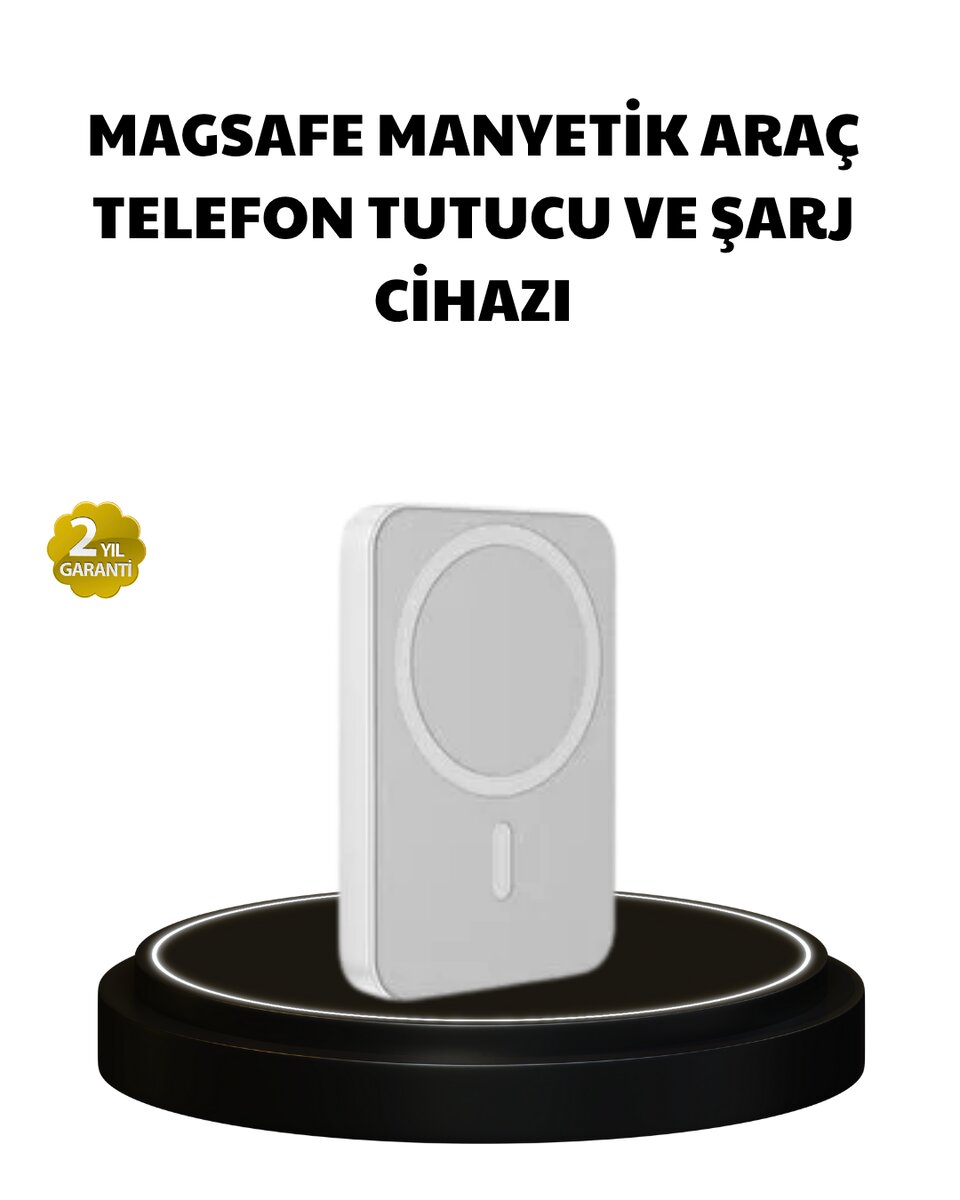 Manyetik Kablosuz Powerbank – iPhone 12/13/14/15 Uyumlu, Hızlı Şarjlı, Ultra Hafif Manyetik Kablosuz Powerbank – iPhone 12/13/14/15 Uyumlu, Hızlı Şarjlı, Ultra Hafif