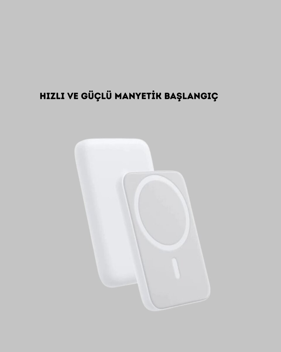 5000mAh Manyetik Powerbank – iPhone Serisi İçin Taşınabilir Kablosuz Şarj Cihazı 5000mAh Manyetik Powerbank – iPhone Serisi İçin Taşınabilir Kablosuz Şarj Cihazı