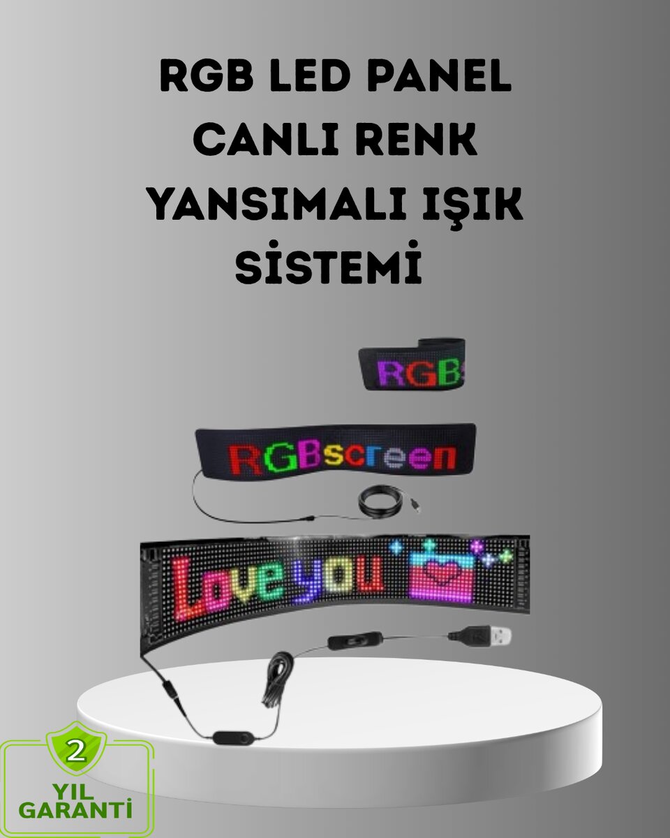 Akıllı LED Matrix Panel – USB Bağlantılı, Kaydırmalı Yazı ve Animasyon Desteği Akıllı LED Matrix Panel – USB Bağlantılı, Kaydırmalı Yazı ve Animasyon Desteği