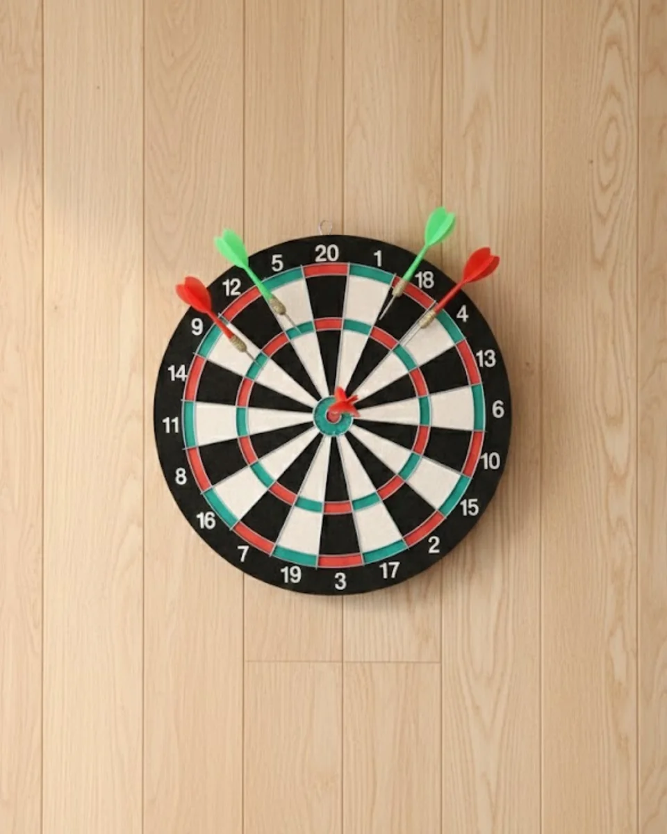 17 İnç Dart Tahtası Şık Tasarım Dalı Yapı ve Dart Oku Hediyeli