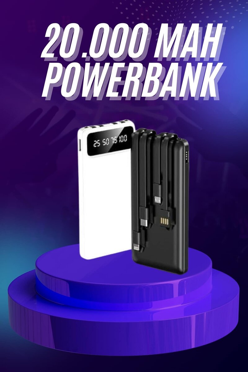 Powerbank 20.000 MAH Hızlı Şarj Özellikli Taşınabilir USB Girişli Powerbank 20.000 MAH Hızlı Şarj Özellikli Taşınabilir USB Girişli