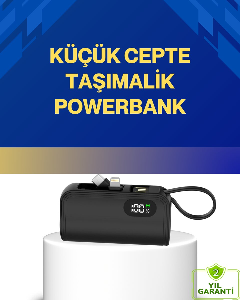 LED Göstergeli 2000mAh Cep Tipi Hızlı Şarj Powerbank LED Göstergeli 2000mAh Cep Tipi Hızlı Şarj Powerbank