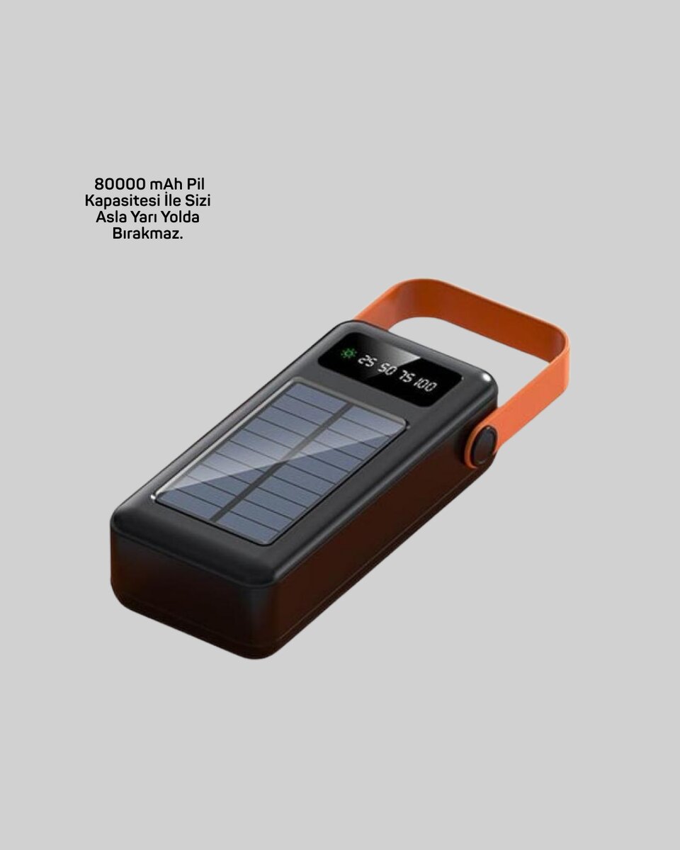 Powerbank Hızlı Şarj Solar Güneş Enerjili Çok Girişli