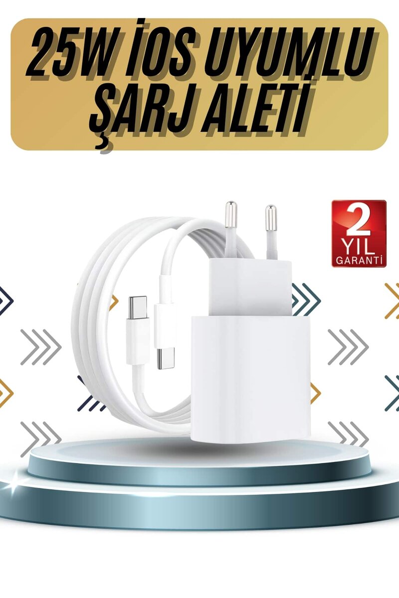 15/Pro/Pro Max 20W İOS Uyumlu Hızlı Şarj Aleti Adaptörlü Beyaz 15/Pro/Pro Max 20W İOS Uyumlu Hızlı Şarj Aleti Adaptörlü Beyaz