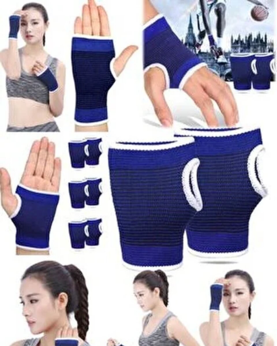 Çift Bilek Destekliği Mavi Örgü Sporcu Bileklik Evrensel Boy 2 Adet Çift Bilek Destekliği Mavi Örgü Sporcu Bileklik Evrensel Boy 2 Adet